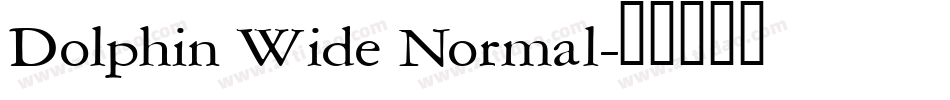 Dolphin Wide Normal字体转换